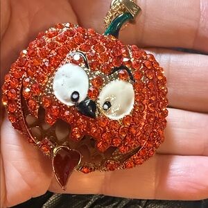 Sparkling Orange Pumpkin necklace
